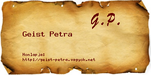 Geist Petra névjegykártya